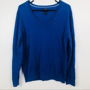 Tommy Hilfiger Cotton V-Neck Cut Sweater XL
